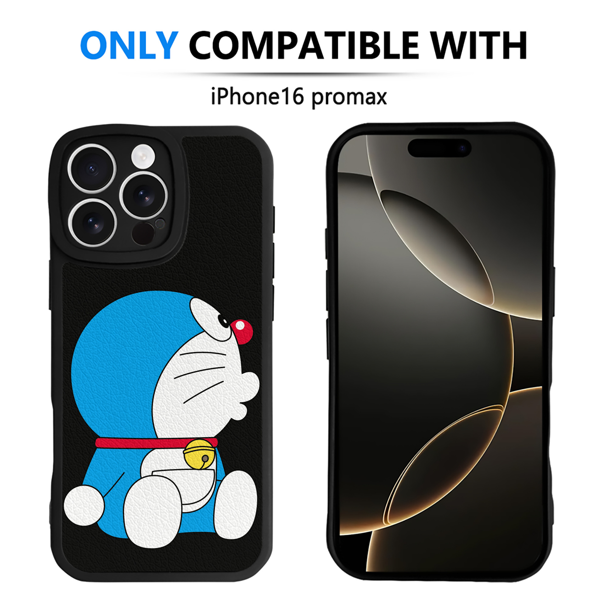 （画像用） ドラえもん Doraemon 【iPhone 16シリーズ対応】シリコンスマホケース（レザー調） 材質：シリコン